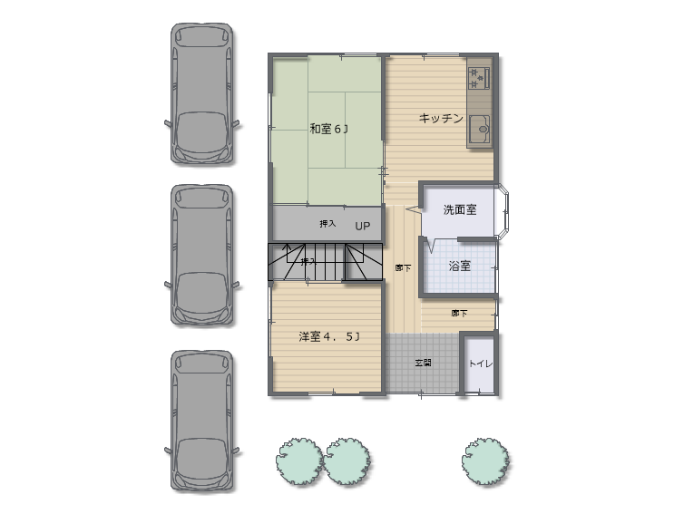 上富田（朝来）×賃貸　貸戸建４DK